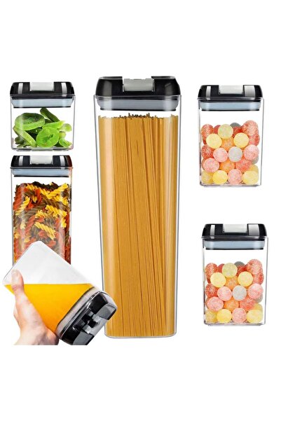 verk group Set of 5 Verk Group airtight food containers, transparent plastic