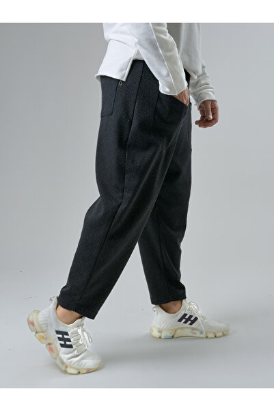 COCOPELLI Anthracite Men's Baguette Trousers with Front Pocket Detail Coc2599