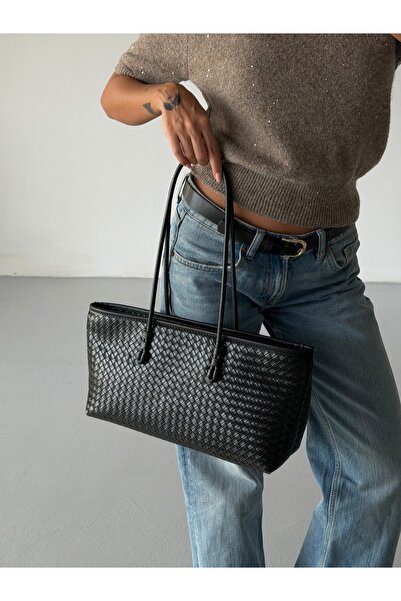 ALTUDA Knitted Patterned Tote Bag Lisbon
