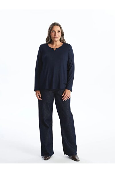 LC Waikiki Lcw Grace Navy Blue Crew Neck Women's T-Shirt