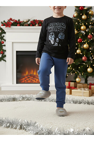 Deniz Terlik Unisex Παιδικά μποτάκια Star Wars Yoda με βελούδινη μαλακή σόλα για το σπίτι |   Μποτάκια |