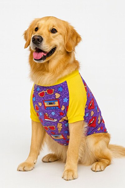 DOGİ&DOG Large Breed Purple Flash Dog Sweati Dog Outfit (11-45kg)