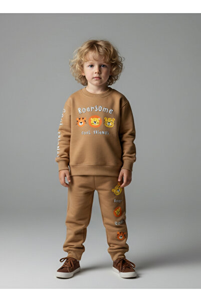 ALG Boy's Miniature Animal Embroidered Soft Winter Suit