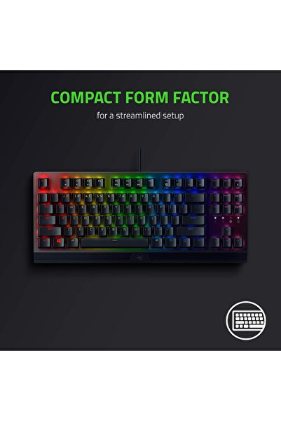 RAZER BlackWidow V3 TKL Mechanical Gaming Keyboard - Yellow Switches - Linear & Silent - Chroma RGB