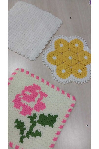 Papatyam 3 قطع من الألياف المحبوكة يدويًا/ألياف الحمام المصنوعة يدويًا/ألياف ...