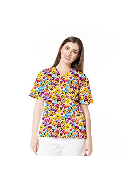 Femina Medical Kult medical blouse with Printed