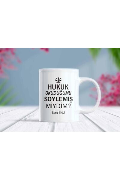 Home Hukuk Temalı Kişiye Özel Mizahi Kupa Bardak – “Hukuk Okuduğumu Söylemiş ...