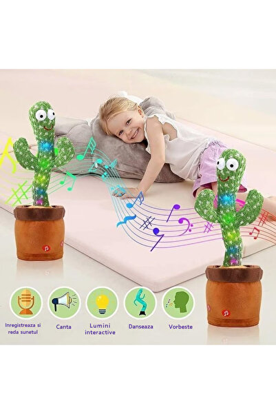 OEM Interactive toy, Talking and Dancing Cactus, Imitates and records voice, sings and dances