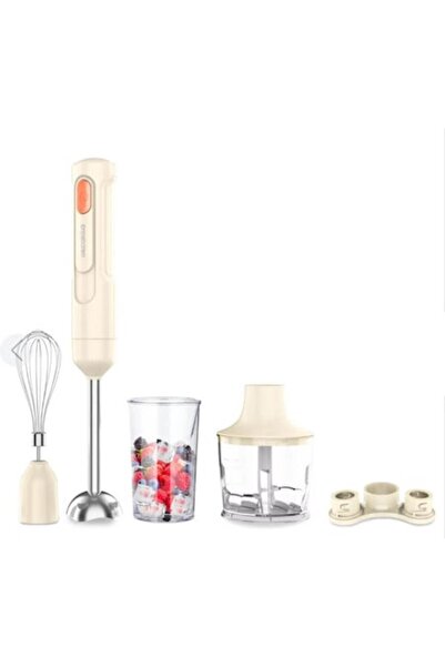 Decakila Cordless handheld blender with chopper, 60W, 500ml, White, 6 Accessories