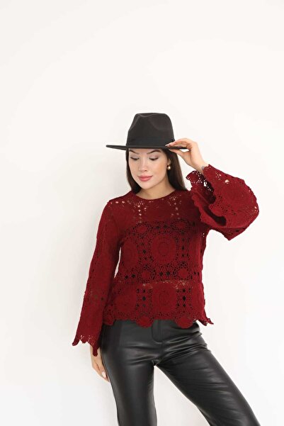 DM DİLAN MODA Women's Crochet Standard Size Bluz