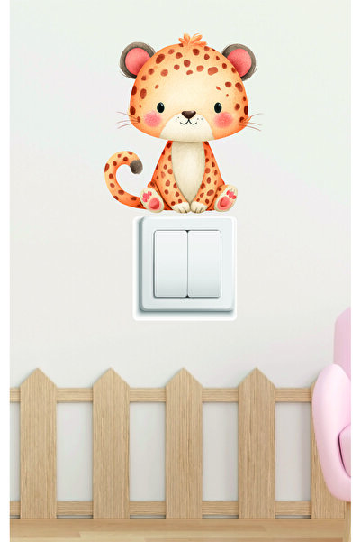 mibales ملصق حائط على شكل فهد صغير