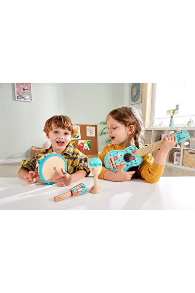 Hape 4-in-1 Ukulele Music Instrument Wooden Set - 4pcs