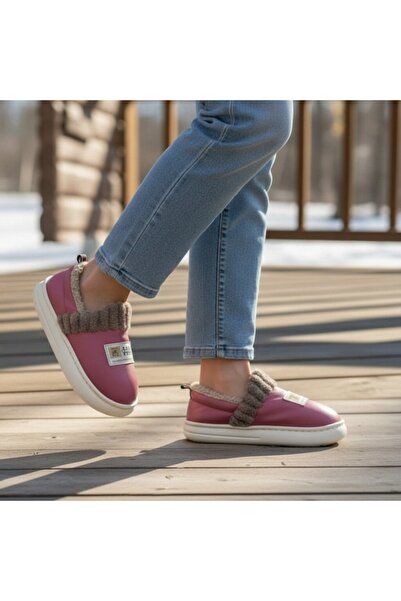 OEM Papuci de casă îmblăniți pentru damă, de interior sau ieșiri scurte în ex...