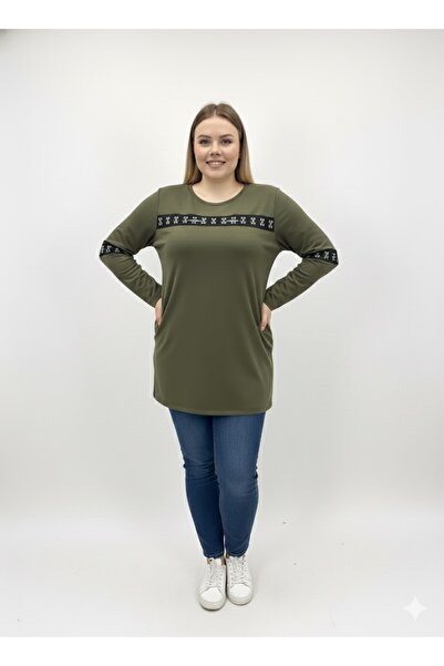 Roxxlen Γυναικεία μπλούζα Agraf μεγάλου μεγέθους