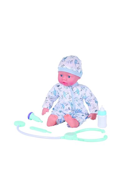 Aimantine Set papusa bebelus cu 4 accesorii doctor Aimantine, 40 cm, Multicolor