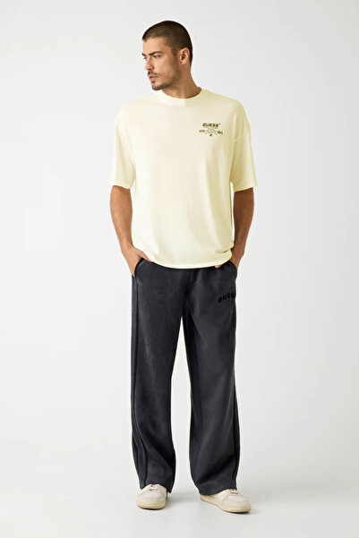 Guess Ανδρικό μπλουζάκι Eldrin σε μπεζ Active Modal Blend oversized Fit Z5BI01JR06K-G9D0