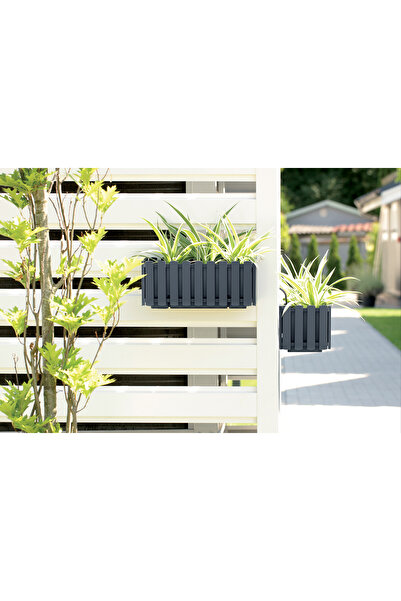 Prosperplast Boardee Fencycase brown balcony planter 380x180x162mm