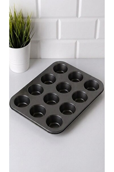 4Berry Yanmaz Yapışmaz 12'li Muffin Kek Kalıbı