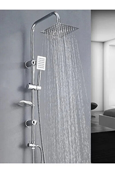 DUSHLUX Premium Robot Duş Seti, Takımı - Kare Başlıklı - Tepe Duş + El Duşu –...