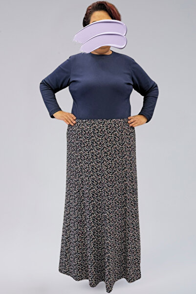 MAKSEN TEKSTİL Pieced Long Prayer Skirt, Viscose Civil 8 Pieces Long Women's Skirt