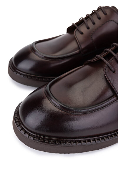 Tamer Tanca Men's Genuine Leather Brown Casual Shoes