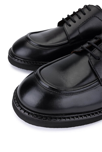 Tamer Tanca Men's Genuine Leather Black Casual Shoes