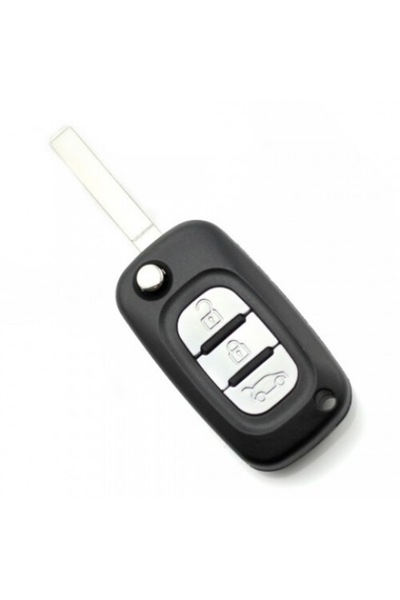 HID Carcasă cheie Renault, tip briceag, 3 butoane (fără logo)