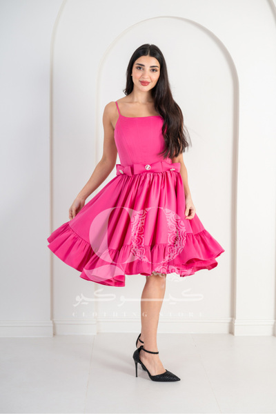 Aljouri Fun party dress (two colors: pink and black)