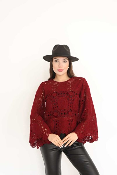 DM DİLAN MODA Women's Crochet Standard Size Bluz