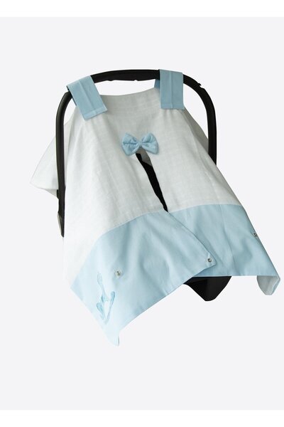 kitikate Zen Muslin Stroller Cover Blue