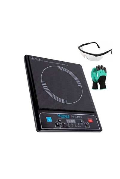 DETOOLZ SMART WORK Ceramic induction hob 1500 W, 7 cooking functions, LED display, adjustable temperature, overheat pro