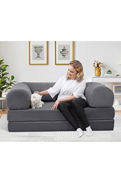 puffiber Yataklı,Katlanabilir Kanepe,Oturma Odası,Sırt Yastıklı ve Kolçaklı K...