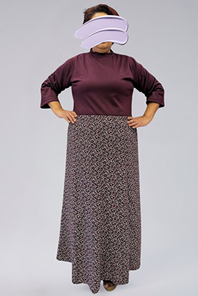 MAKSEN TEKSTİL Pieced Long Prayer Skirt, Viscose Civil 8 Pieces Long Women's Skirt