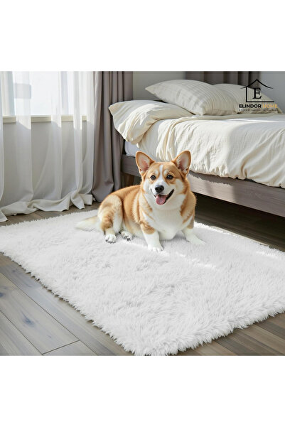 Elindor ® Covor, Antiderapant, Lavabil, Modern, Ideal pentru Living, Dormitor, 120 x 160 cm, Ivory