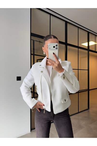 BB Bensu Buyruk Apoleted Feathered Biker Jacket