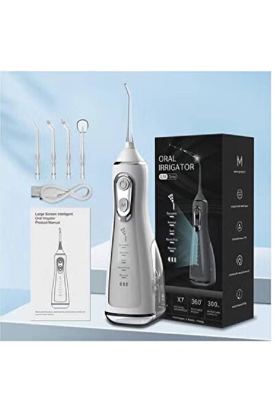 NKX جهاز تنظيف الأسنان المحمول القابل لإعادة الشحن عبر USB وإزالة الجير باستخدام خيط تنظيف الأسنان المائي المزود بأربع فوهات