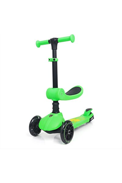 Lamborghini Lisanslı L5 2in1 Katlanabilir Oturaklı Işıklı 3 Tekerlekli Çocuk Scooter Sarı