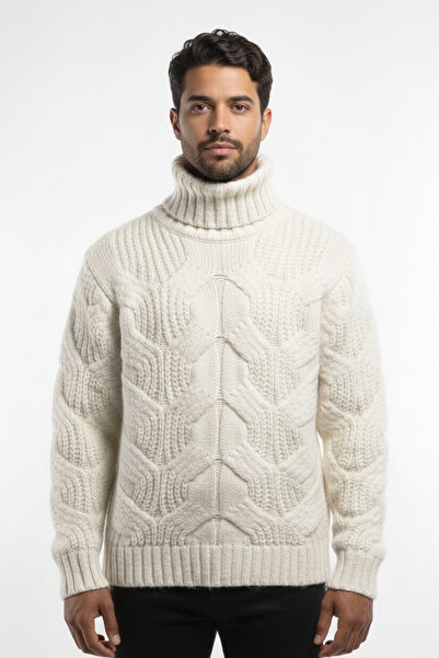 Pulltonic Erkek Balıkçı Yaka Kalın Kazak