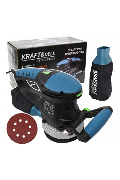Kraft Slefuitor excentric 125 mm, putere 1200 W, reglarea vitezei in 6 trepte, cu sac pentru praf,