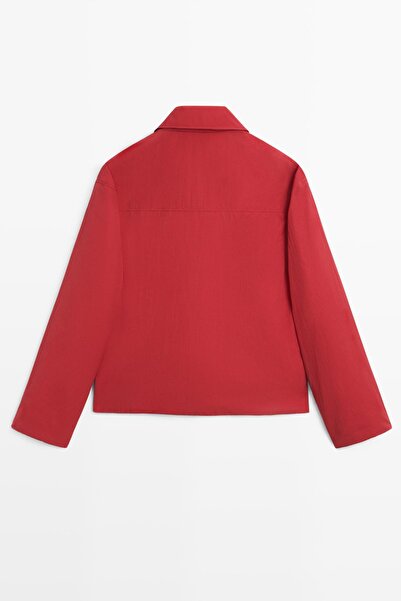 Massimo Dutti Cep detaylı kısa dolgulu ceket