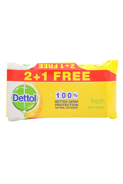 Dettol مناديل 2 + 1 لحماية أفضل بنسبة 100% من الجراثيم، مناديل منعشة للبشرة، ...