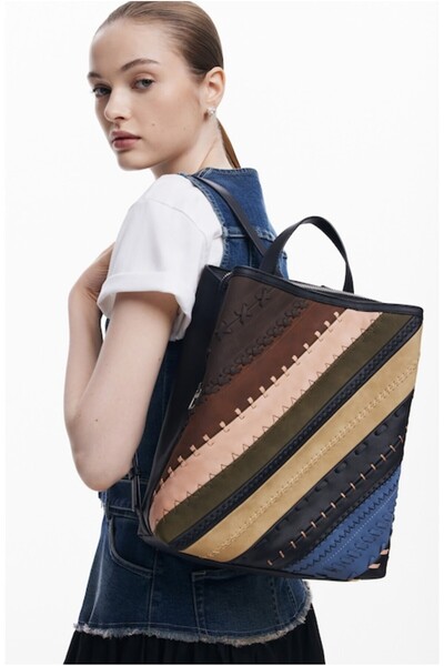 Desigual - Women's backpack brown multicolor 25WAKP09