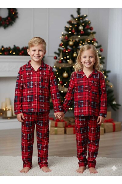 ÇOCUK GİYİM MERKEZİ Children's Buttoned Pajamas