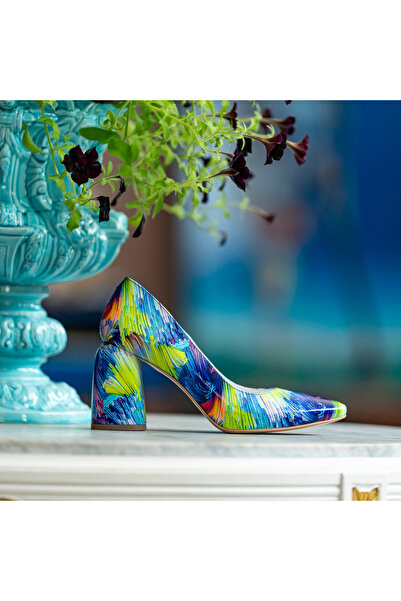 OEM Pantofi Dama Cu Toc Gros Eveline Blue Magic - 36