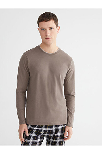 LC Waikiki Sparkling Selections from Shining Store | Crew Neck Long Sleeve Men's Pajama Top