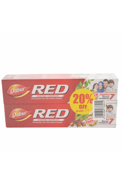 Dabur Red Ayurvedic Toothpaste 2 X 200gms, 2pcs of Toothpaste