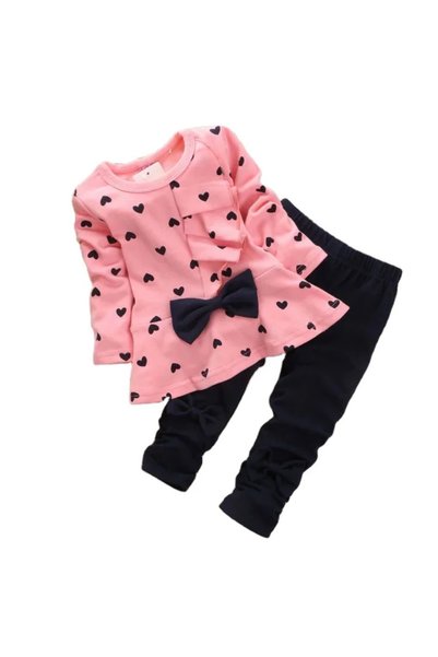 bleaws MH-Lucky Baby Girl Clothes Infant Outfits Set 2 Pieces with Long Sleeved Tops + Pants