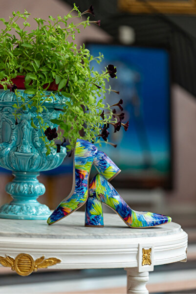 OEM Pantofi Dama Cu Toc Gros Eveline Blue Magic - 36