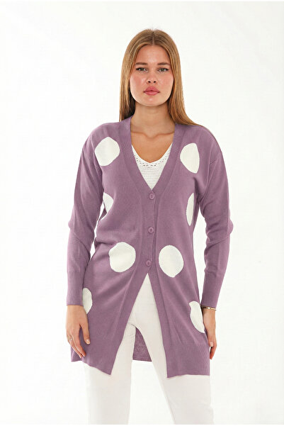 Lanze Thin Knitwear Cardigan Polka Dot Pattern