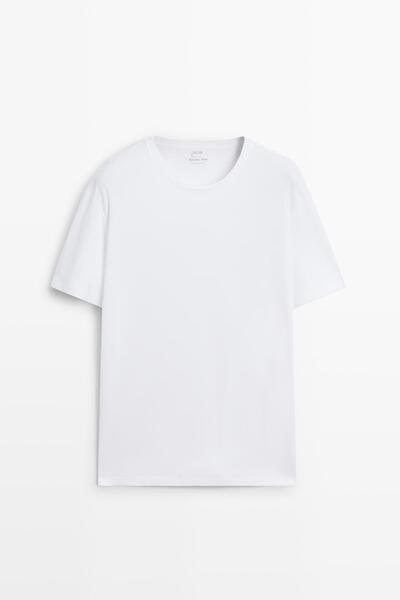 Massimo Dutti Kısa kollu pijama üstü ve çizgili pantolon